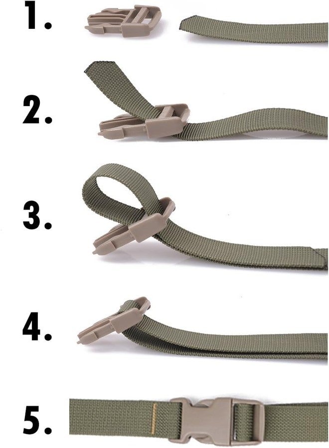 XTACER 1 Inch Backpack Accessory Strap Luggage Straps Cover Strap Sleeping Bag Strap with Buckle (TAN - Buckle Straps) - Image 3